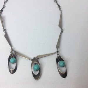 Beautiful silver and turquoise necklace